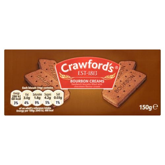 Picture of CRAWFORDS BOURBON CREAMS 150GR